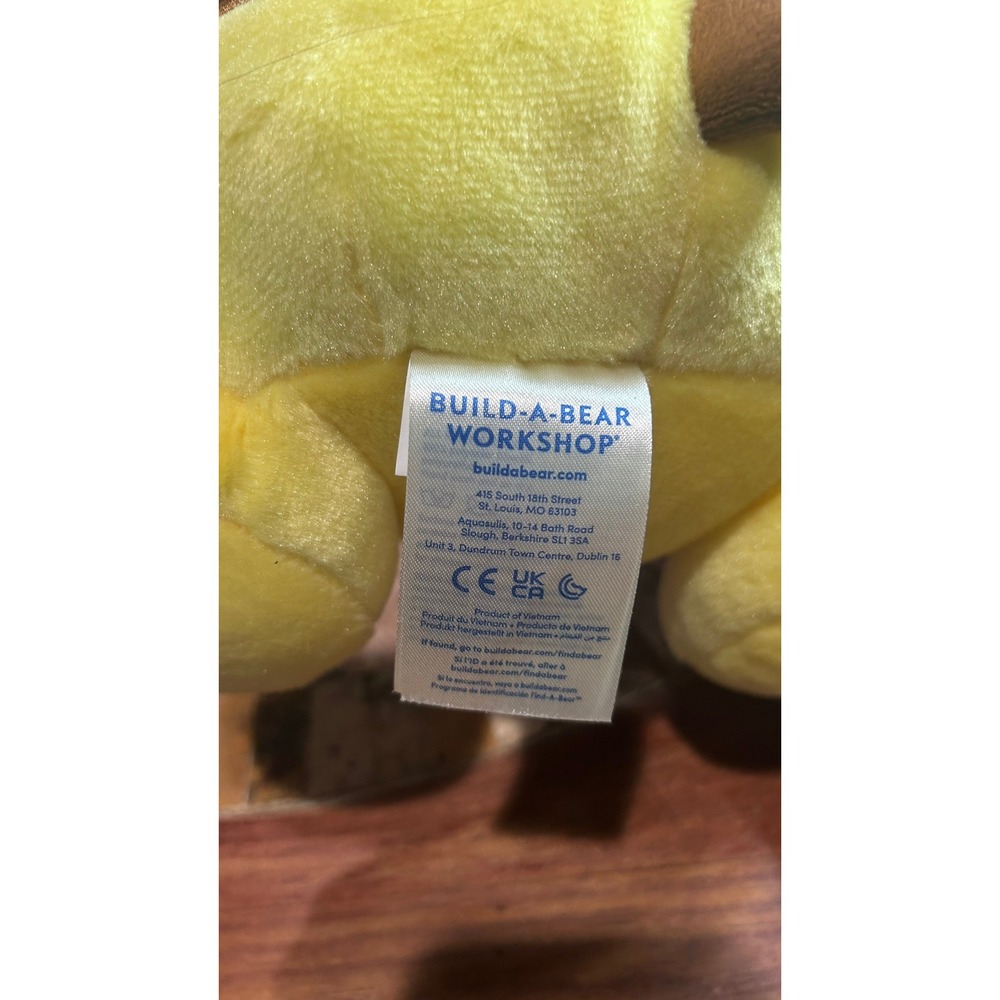 Build-A-Bear Pokemon Pikachu Plush 12 inch approx Yellow Stuffed Animal - Picture 7 of 9